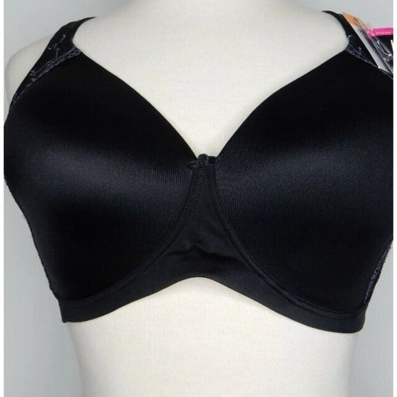 Bali‎ Womens 40DD Black Lace Wirefree Bra 6546 Smooth U Lace  Convertible NWOT - Picture 15 of 16